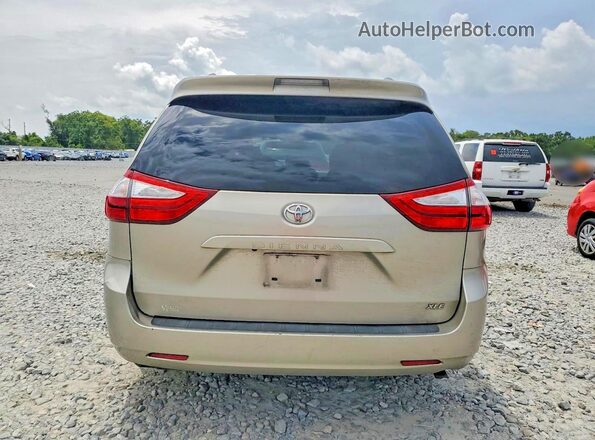 5TDYZ3DC0HS777477 2017 TOYOTA SIENNA Beige Вид ззаду