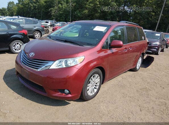 5TDYZ3DC0HS796241 2017 TOYOTA SIENNA Red Առջևի ձախ երեք քառորդ տեսարան