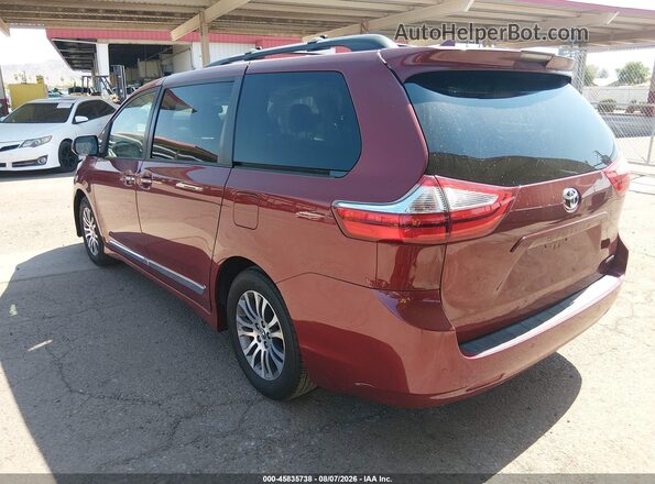 5TDYZ3DC3JS917978 2018 TOYOTA SIENNA Red Հետևի ձախ