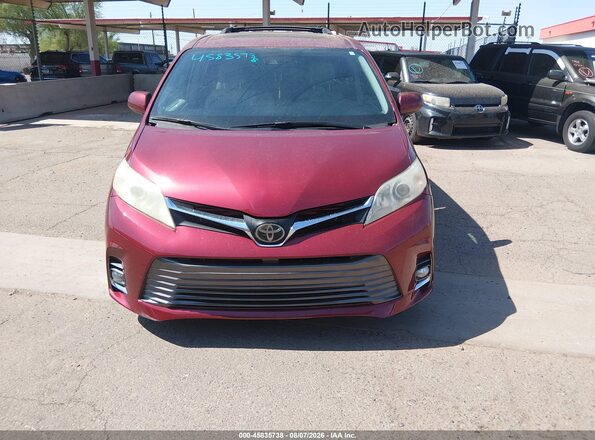 5TDYZ3DC3JS917978 2018 TOYOTA SIENNA Red Առջևի վահանակի տեսք