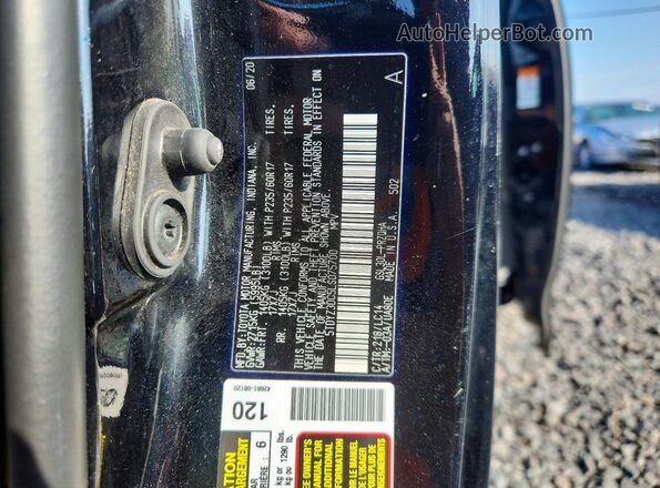 5TDYZ3DC5LS075700 2020 TOYOTA SIENNA Black VIN კოდის სტიკერის ხედი
