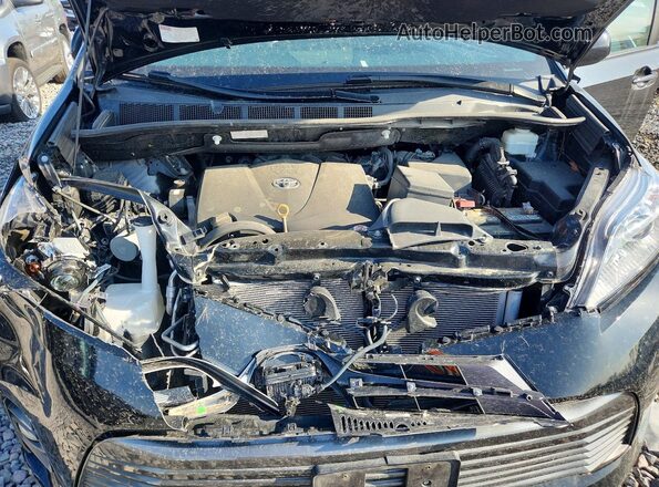 5TDYZ3DC5LS075700 2020 TOYOTA SIENNA Black ძრავის განყოფილების ხედი