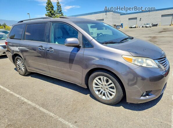 5TDYZ3DC7HS878676 2017 TOYOTA SIENNA Угольный Передняя правая четверть
