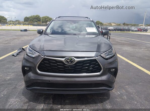 5TDYZRAH0MS535026 2021 TOYOTA HIGHLANDER Gray ხელსაწყოთა პანელის ხედი