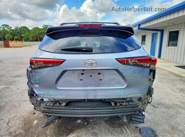 5TDYZRAH1LS015612 2020 TOYOTA HIGHLANDER Blue Հետևի տեսք
