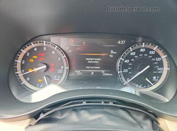 5TDYZRAH1LS015612 2020 TOYOTA HIGHLANDER Blue Սարքավորումների վահանակի տեսք