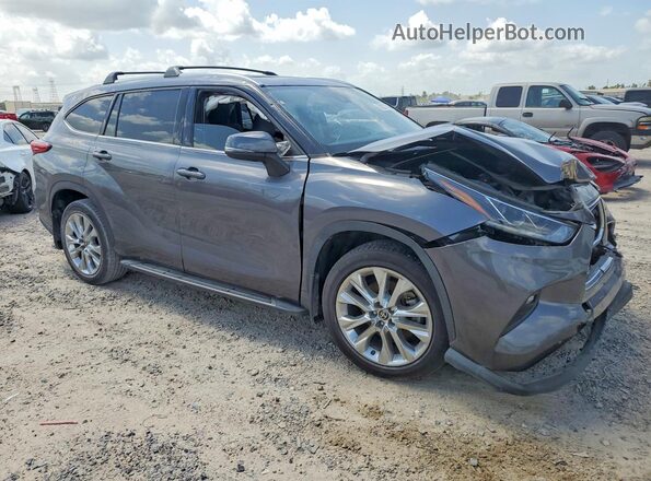 5TDYZRAH4LS025695 2020 TOYOTA HIGHLANDER Gray Առջևի աջ