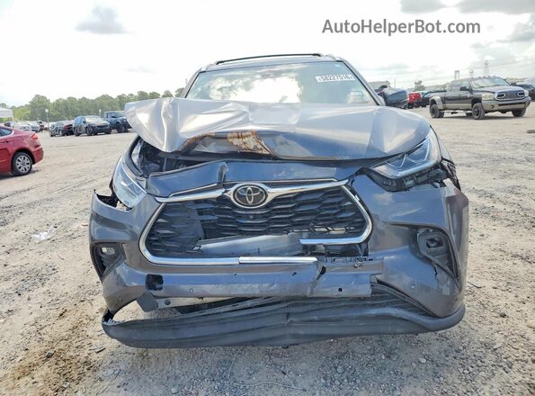5TDYZRAH4LS025695 2020 TOYOTA HIGHLANDER Gray Դիմացի տեսք