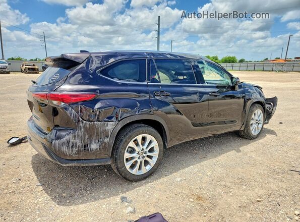5TDYZRAH6LS003519 2020 TOYOTA HIGHLANDER Black Trasero derecho
