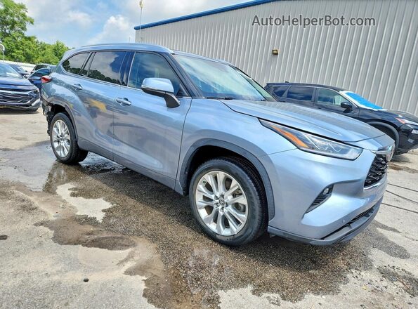 5TDYZRAH8LS021133 2020 TOYOTA HIGHLANDER Blue Przód prawy
