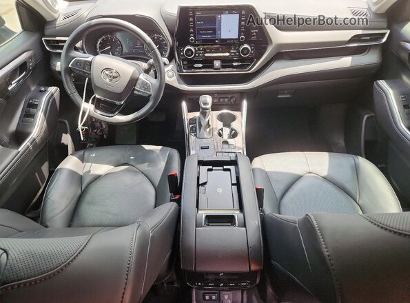 5TDYZRAH8LS021133 2020 TOYOTA HIGHLANDER Blue Widok deski rozdzielczej