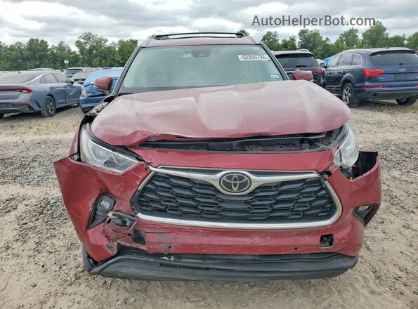 5TDYZRAH9MS522002 2021 TOYOTA HIGHLANDER Red Widok z przodu