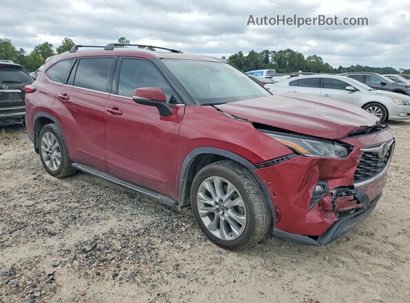 5TDYZRAH9MS522002 2021 TOYOTA HIGHLANDER Red Przód prawy
