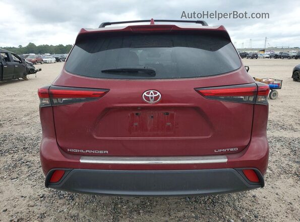 5TDYZRAH9MS522002 2021 TOYOTA HIGHLANDER Red Widok z tyłu