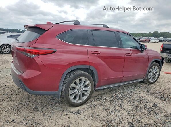 5TDYZRAH9MS522002 2021 TOYOTA HIGHLANDER Red Tył prawy