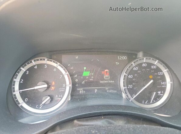5TDYZRAHXNS111905 2022 TOYOTA HIGHLANDER Silver Вид щитка приладів