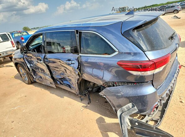 5TDYZRFH0KS338430 2019 TOYOTA HIGHLANDER Синий Задняя левая четверть