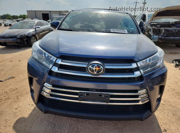 5TDYZRFH0KS338430 2019 TOYOTA HIGHLANDER Синий Вид спереди