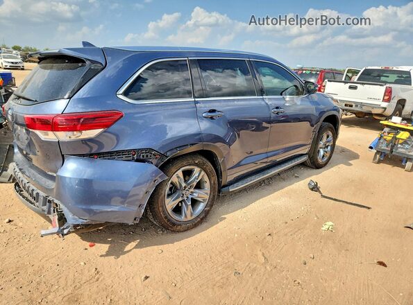 5TDYZRFH0KS338430 2019 TOYOTA HIGHLANDER Синий Задняя правая четверть