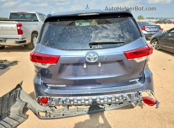 5TDYZRFH0KS338430 2019 TOYOTA HIGHLANDER Синий Вид сзади