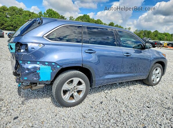 5TDYZRFH3HS196115 2017 TOYOTA HIGHLANDER Blue Tył prawy