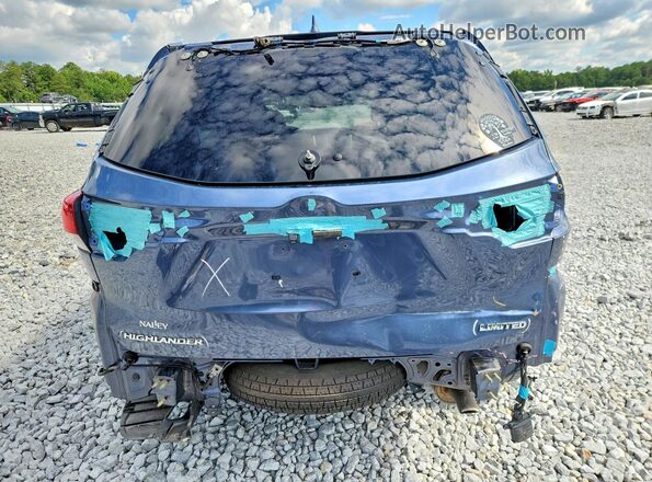 5TDYZRFH3HS196115 2017 TOYOTA HIGHLANDER Blue Widok z tyłu