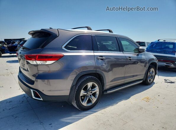 5TDYZRFH3KS319810 2019 TOYOTA HIGHLANDER Серый Задняя правая четверть