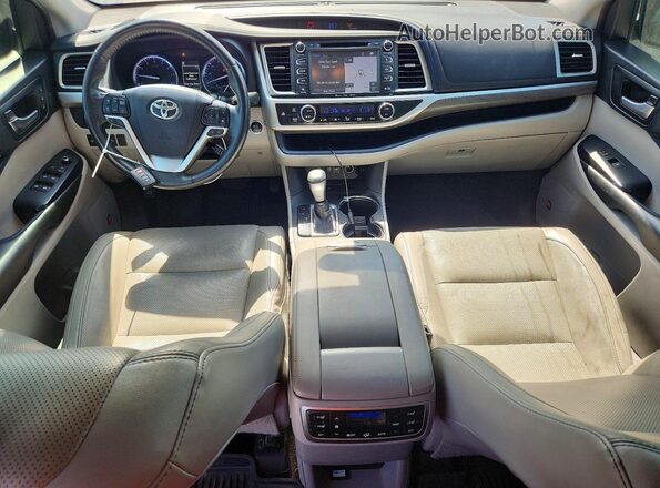 5TDYZRFH3KS319810 2019 TOYOTA HIGHLANDER Серый Вид панели приборов