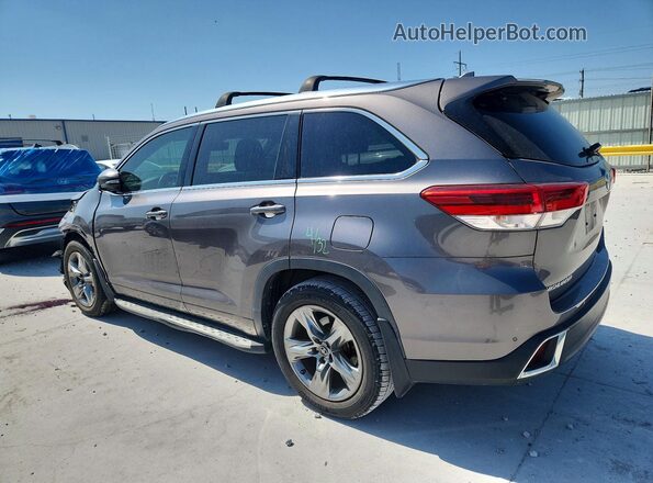 5TDYZRFH3KS319810 2019 TOYOTA HIGHLANDER Серый Задняя левая четверть
