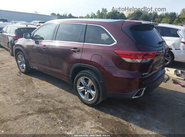 5TDYZRFH5HS193121 2017 TOYOTA HIGHLANDER Red Հետևի ձախ