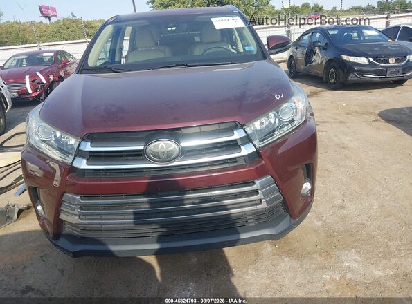 5TDYZRFH5HS193121 2017 TOYOTA HIGHLANDER Red Սալոնի հետևի տեսք