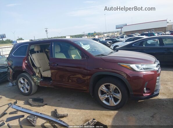 5TDYZRFH5HS193121 2017 TOYOTA HIGHLANDER Red Սալոնի 360 աստիճան տեսք