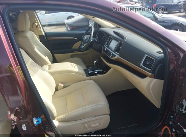 5TDYZRFH5HS193121 2017 TOYOTA HIGHLANDER Red Սալոնի դիմացի տեսք