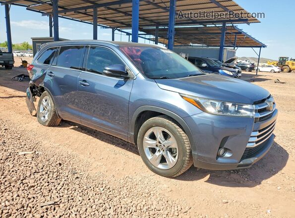 5TDYZRFH5JS250679 2018 TOYOTA HIGHLANDER Blue Передня права чверть