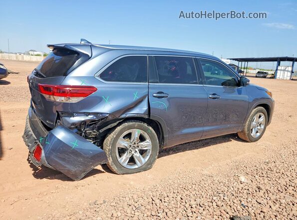 5TDYZRFH5JS250679 2018 TOYOTA HIGHLANDER Blue Задня права чверть