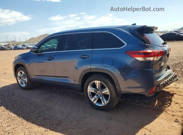 5TDYZRFH5JS250679 2018 TOYOTA HIGHLANDER Blue Задня ліва чверть