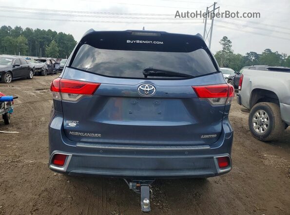 5TDYZRFH5JS253601 2018 TOYOTA HIGHLANDER Синий Вид сзади