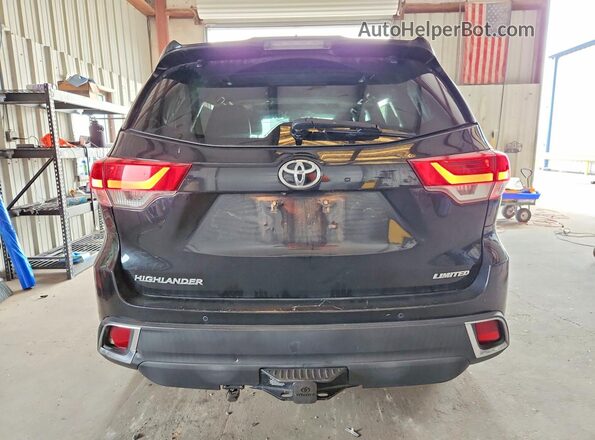 5TDYZRFH5JS270253 2018 TOYOTA HIGHLANDER Black Вид ззаду