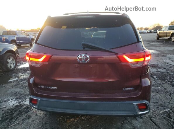 5TDYZRFH6JS245037 2018 TOYOTA HIGHLANDER Maroon 