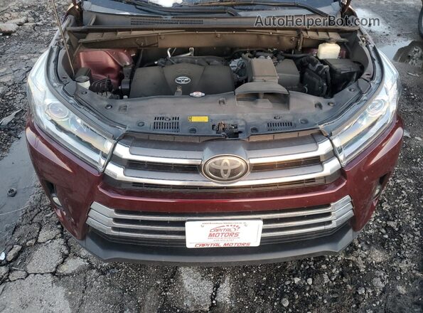 5TDYZRFH6JS245037 2018 TOYOTA HIGHLANDER Maroon 