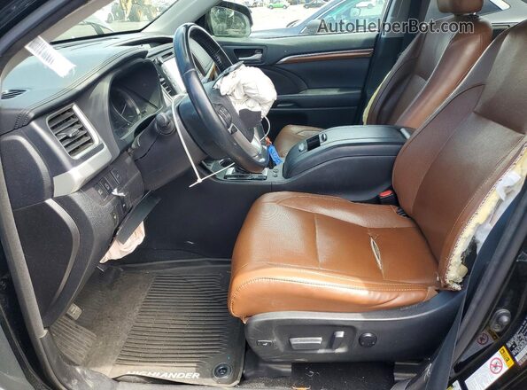 5TDYZRFH7HS227723 2017 TOYOTA HIGHLANDER Black წინა სალონის ხედი
