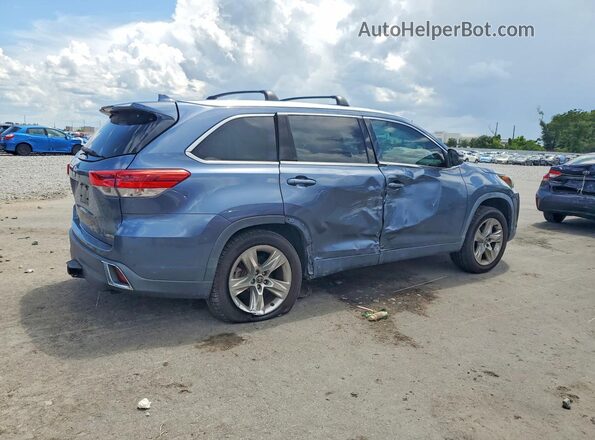 5TDYZRFH7KS356097 2019 TOYOTA HIGHLANDER Blue Tył prawy