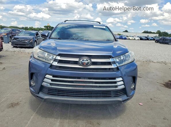 5TDYZRFH7KS356097 2019 TOYOTA HIGHLANDER Blue Widok z przodu