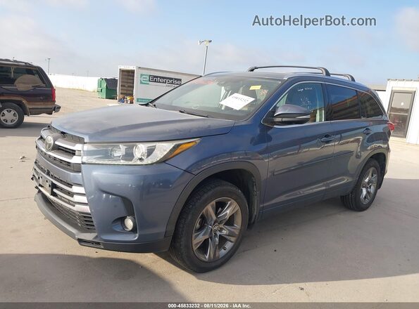 5TDYZRFH8HS188432 2017 TOYOTA HIGHLANDER Синий Передняя левая четверть