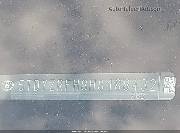 5TDYZRFH8HS188432 2017 TOYOTA HIGHLANDER Синий 