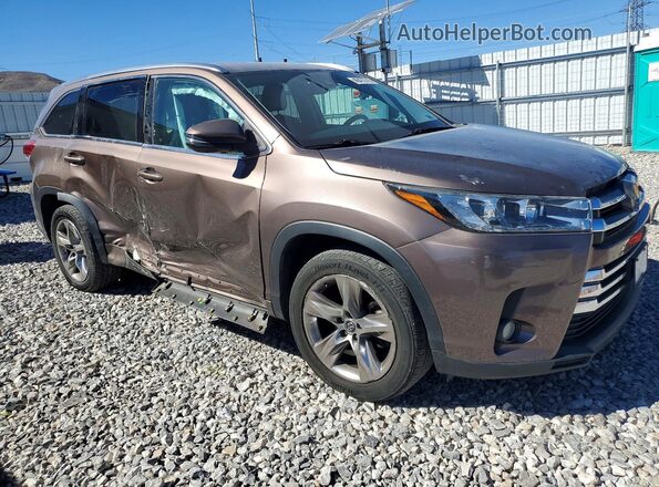 5TDYZRFH8JS279660 2018 TOYOTA HIGHLANDER Brown Delantero derecho
