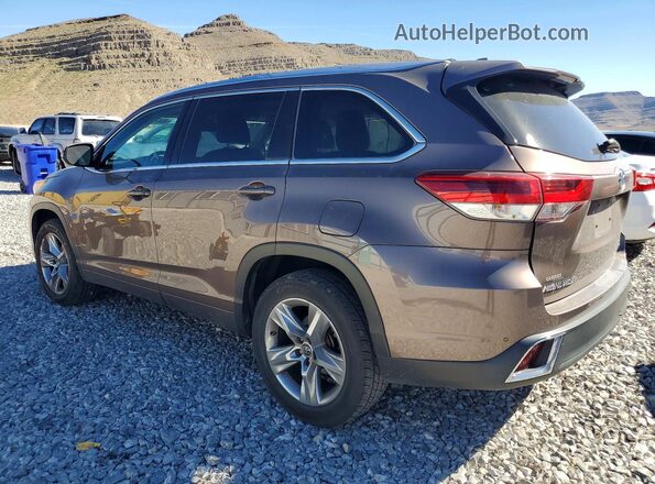 5TDYZRFH8JS279660 2018 TOYOTA HIGHLANDER Brown Trasero izquierdo