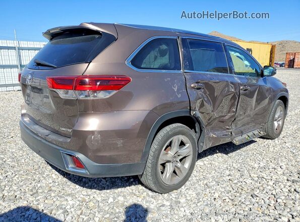 5TDYZRFH8JS279660 2018 TOYOTA HIGHLANDER Brown Trasero derecho