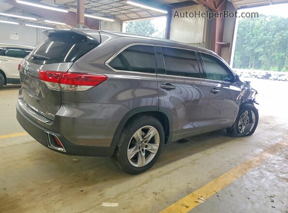 5TDYZRFH9HS195079 2017 TOYOTA HIGHLANDER Gray Задня права чверть