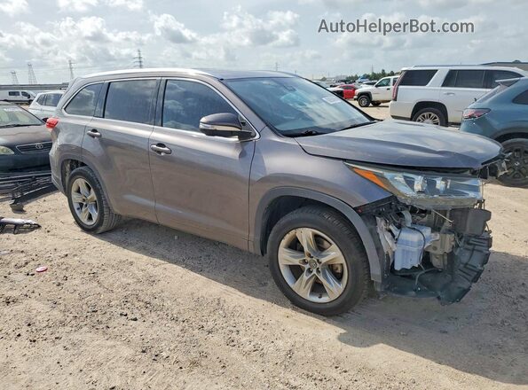 5TDYZRFH9JS268165 2018 TOYOTA HIGHLANDER Gray Передня права чверть